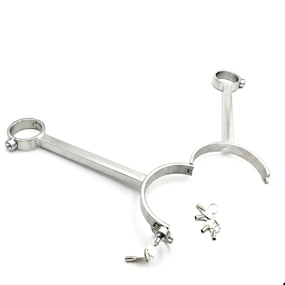 Sex Games Metal Handcuffs Neck Bondage Restraints Bdsm Collar Role Playing Sexual Accessories Sexy Toys for Couples Women Men 18