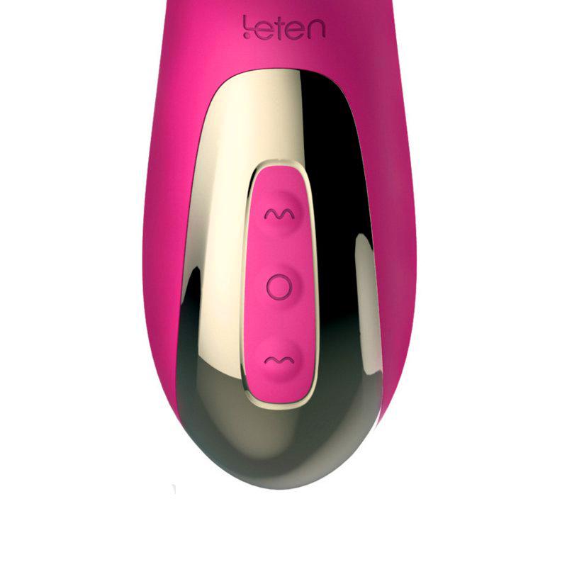 Leten Electromagnetic Pulse thrusting dildo vibrator with heating function,10 frequency penis wand Massager