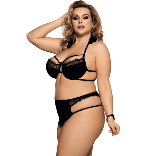 Women Plus Size Lenceria Sexy Bra Set Lovely Black Lace Lingerie Sexy Hot Erotic Sexy Underwear Lingerie