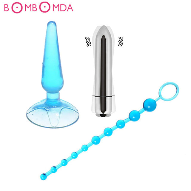 Vaginal G-spot Dildo Vibrator Jelly Anal Plug Sex Toys Butt Plug Anal Beads Vibrator Poweful Suction cup Anal sex Toys