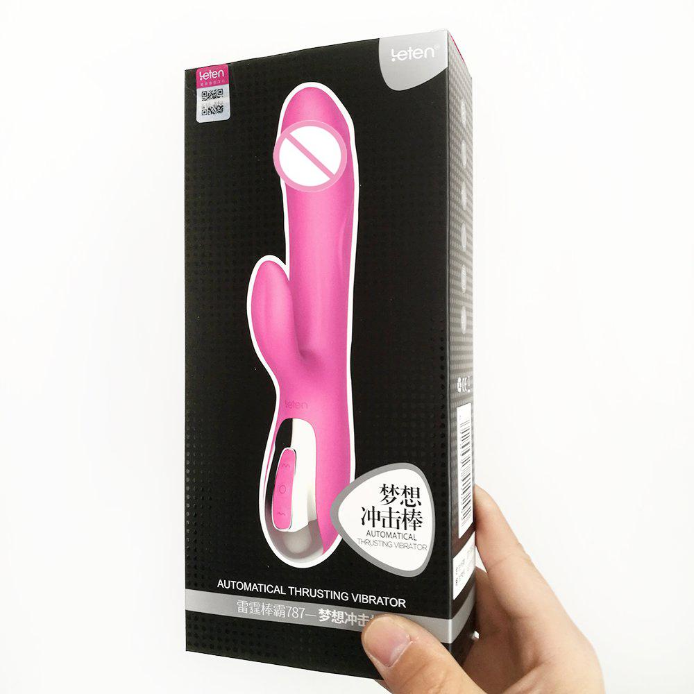 Leten Electromagnetic Pulse thrusting dildo vibrator with heating function,10 frequency penis wand Massager