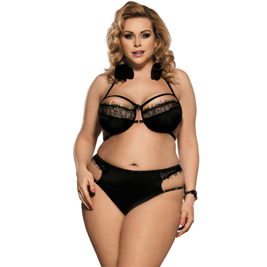 Women Plus Size Lenceria Sexy Bra Set Lovely Black Lace Lingerie Sexy Hot Erotic Sexy Underwear Lingerie