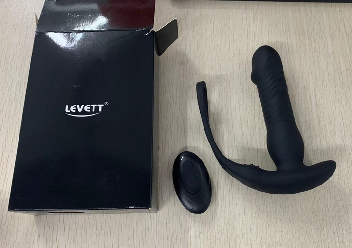 Anal Vibrator Prostate Massager with Remote Control Double Cock Ring Wearable Anal Toy Butt Plug Dildo Vibrator with 3 Thrusting