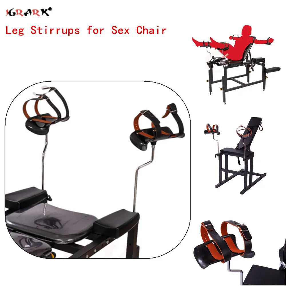 Leg Stirrups for Sex Chair Furniture Accessories Binding BDSM Bondage Party Restraint Frame Sex Toys for Couples Gay Adults Game