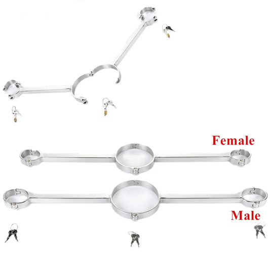 Sex Games Metal Handcuffs Neck Bondage Restraints Bdsm Collar Role Playing Sexual Accessories Sexy Toys for Couples Women Men 18