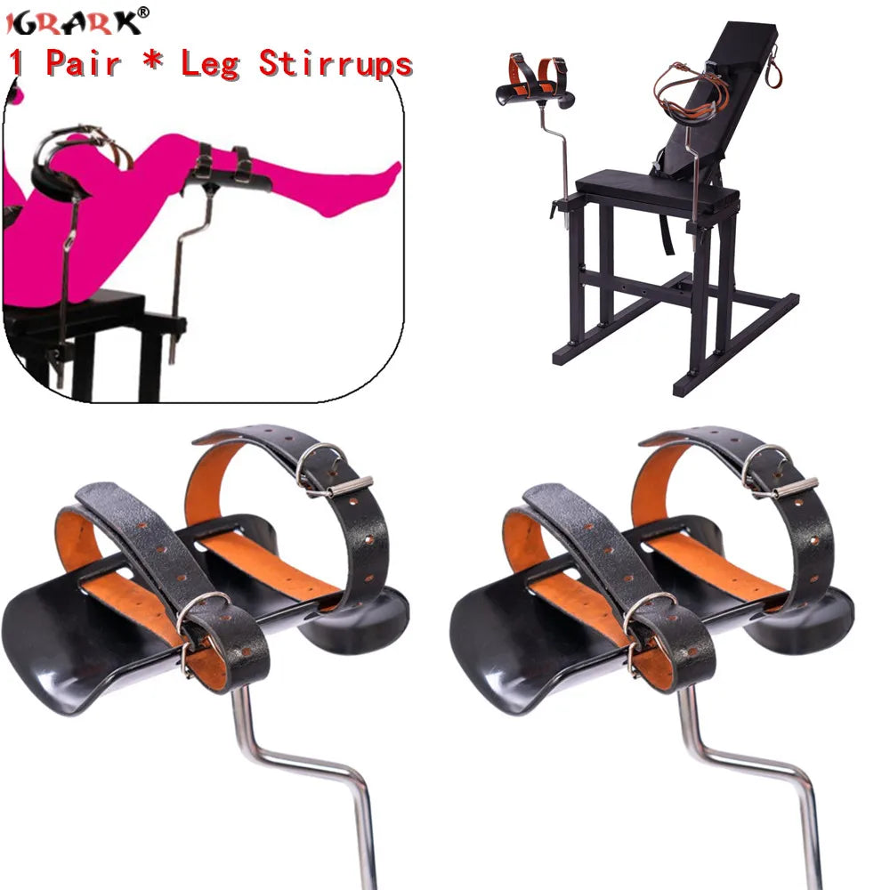 Leg Stirrups for Sex Chair Furniture Accessories Binding BDSM Bondage Party Restraint Frame Sex Toys for Couples Gay Adults Game